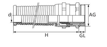 EMC Brass Cable Gland Supplier_Brass Cable Gland drawing